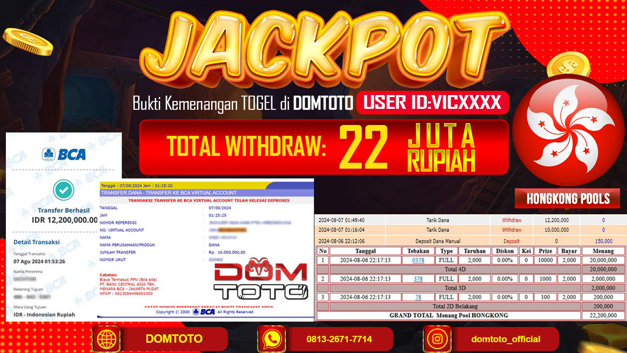 JACKPOT TOGEL JAKARTA 06 AGUSTUS 2024